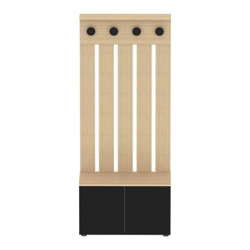 Set de hol negru în decor de stejar Dot - TemaHome