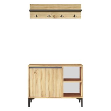 Set pentru hol cu aspect de lemn de stejar Noemi – Kalune Design