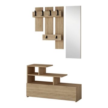 Set pentru hol cu aspect de lemn de stejar Vesty – Kalune Design
