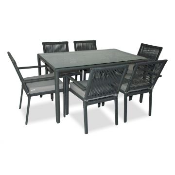 Set De Lounge De Grădină Leros 150, Maro Inchis, 150X75X90 Cm