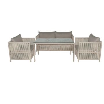 Set De Lounge De Grădină Mana 3, Maro Inchis, 154X70X74 Cm