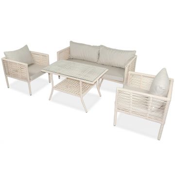 Set De Lounge De Grădină Newyork 160, Maro Inchis, 65X65X66 Cm