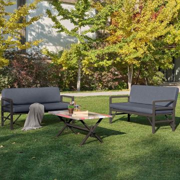 Set De Lounge De Grădină Pandora (2-2-S), Gri, 139X52X75 Cm Set De Lounge De Grădină Pandora (2-2-S), Gri, 139X52X75 Cm