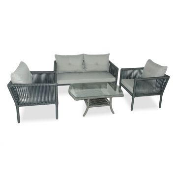 Set De Lounge De Grădină Shangai 38, Crem, 61X62X62 Cm