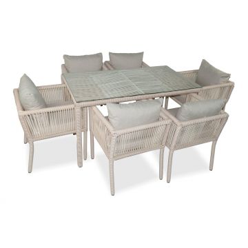 Set De Lounge De Grădină Vera 150, Maro Inchis, 150X75X90 Cm
