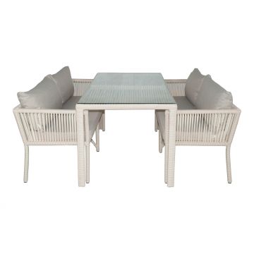 Set De Lounge De Grădină Vera 4, Maro Inchis, 140X75X80 Cm