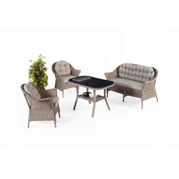 Set mobilier de gradina, Divona, Luna v2, Gri