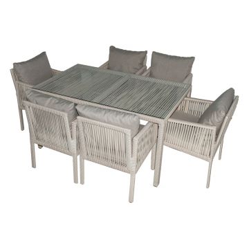 Set mobilier de gradina, Jumilla, Otto 6, Maro deschis
