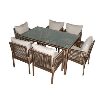 Set mobilier de gradina, Jumilla, Otto 6, Maro inchis