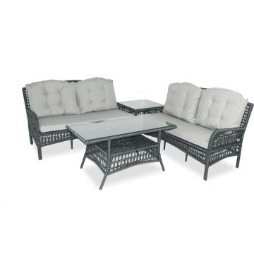 Set De Lounge De Grădină Lady Corner, Crem, 3 piese