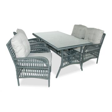 Set De Lounge De Grădină Lady, Crem, 5 piese