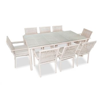 Set De Lounge De Gradina Leros, Maro Inchis, 7 piese
