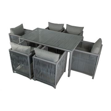 Set De Lounge De Grădină Mana, 150X76X90 Cm, 7 Piese