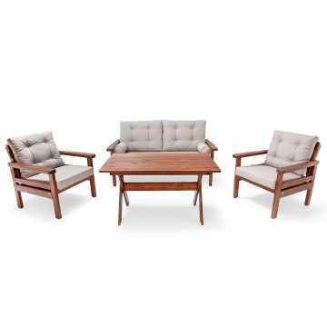 Set De Lounge De Grădină Milan - Wheat, Bej, 4 piese