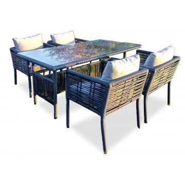 Set De Lounge De Grădină Newyork 150, Maro Inchis, 150X75X90 Cm