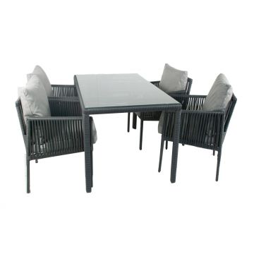 Set De Lounge De Grădină Otto 4, Maro Inchis, 140X76X80 Cm