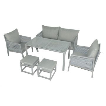 Set De Lounge De Grădină Otto Sofa, Maro Inchis, 154X82X69 Cm