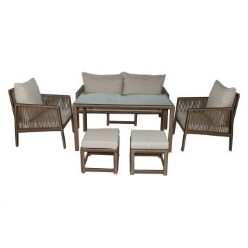Set De Lounge De Grădină Otto Sofa, Maro Inchis, 154X82X69 Cm