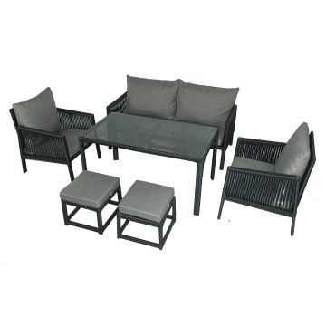Set De Lounge De Grădină Otto Sofa, Maro Inchis, 154X82X69 Cm