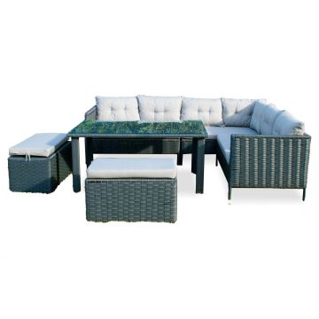 Set De Lounge De Grădină Paris, Maro Inchis, 4 bucati