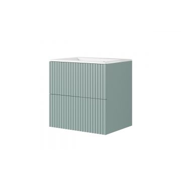 Set masca si lavoar incastrat, 60 cm, Nicole Verde Mint