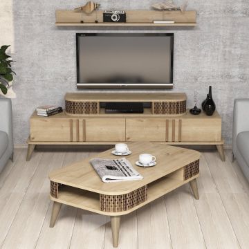 Set Mobila Sufragerie Eylül - Oak, Stejar, 168x52x39 cm