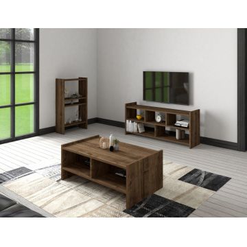 Set Mobila Sufragerie Pera, Comoda Tv - Biblioteca - Masuta de Cafea