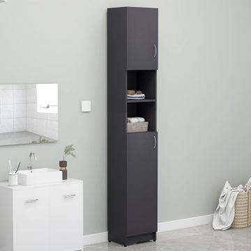 Dulap de baie gri 32 x 255 x 190 cm PAL