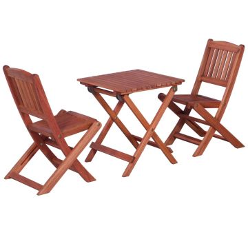 Set bistro pentru copii 3 piese lemn masiv de eucalipt