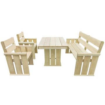 Set mobilier de exterior 4 piese lemn de pin tratat