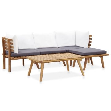 Set mobilier de grădină 5 piese lemn masiv de acacia