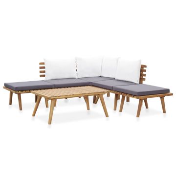 Set mobilier de grădină 6 piese lemn masiv de acacia