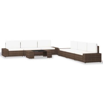 Set mobilier de grădină 7 piese maro poliratan