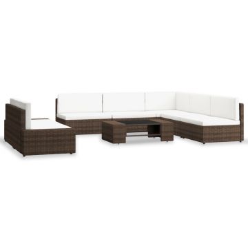 Set mobilier de grădină 7 piese maro poliratan