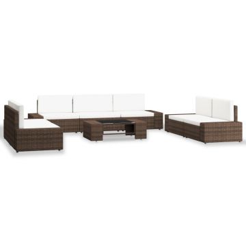 Set mobilier de grădină 8 piese maro poliratan