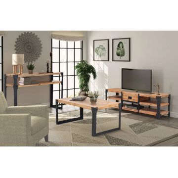 Set mobilier de sufragerie 3 piese lemn masiv de acacia