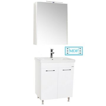 Set Baza, lavoar baie GN0541 cu usi si oglinda GN5011 - 60 cm