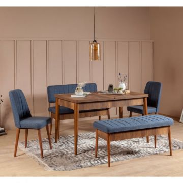 Set masa extensibila si scaune (5 piese)