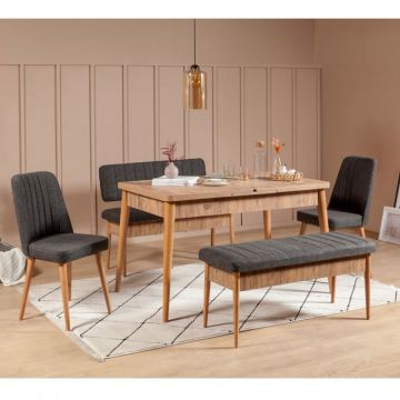 Set masa extensibila si scaune (5 piese)
