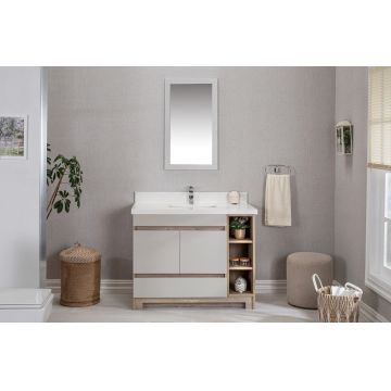 Set mobilier de baie (2 piese) Echo 42 - Oak, Stejar, 105x80x56 cm