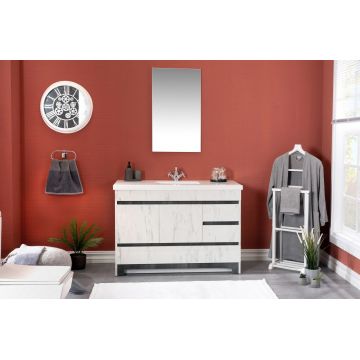 Set mobilier de baie (2 piese) Edisto 48 - Black, Negru, 120x86x54 cm