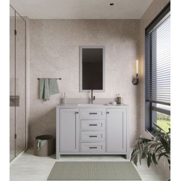 Set mobilier de baie (2 piese) Erie 48 - Grey, Gri, 120x86x54 cm