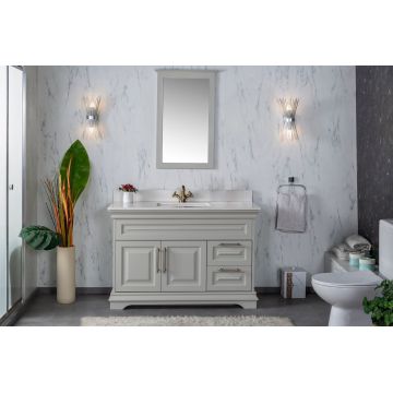 Set mobilier de baie (2 piese) Huron 48 - Grey, Gri, 120x86x54 cm
