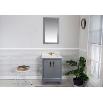 Set mobilier de baie (2 piese) Michigan 24 - DarkGrey, Gri inchis, 60x86x54 cm