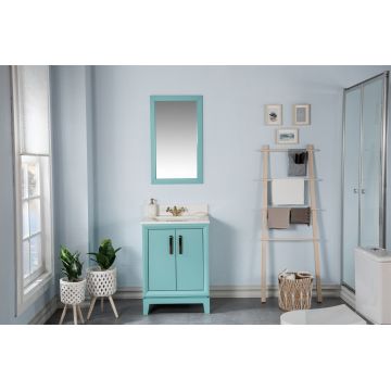 Set mobilier de baie (2 piese) Michigan 24 - Turquoise, Turcoaz, 60x86x54 cm