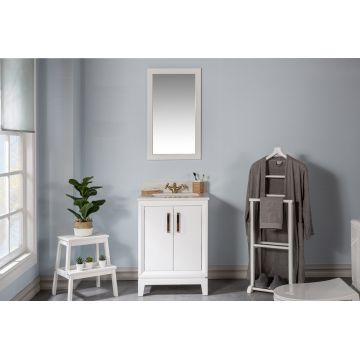 Set mobilier de baie (2 piese) Michigan 24 - White, Alb, 60x86x54 cm