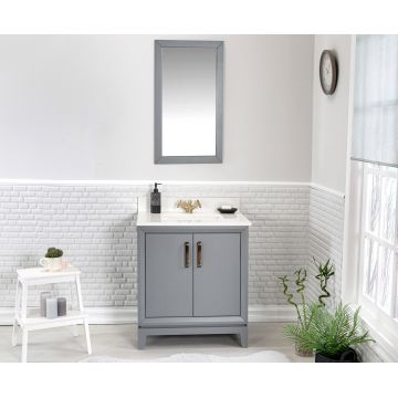 Set mobilier de baie (2 piese) Michigan 30 - DarkGrey, Gri inchis, 75x86x54 cm