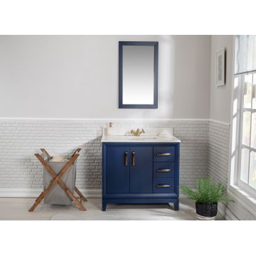 Set mobilier de baie (2 piese) Michigan 36 - DarkBlue, Albastru inchis, 90x86x54 cm