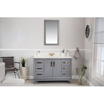 Set mobilier de baie (2 piese) Michigan 48 - DarkGrey, Gri inchis, 120x86x54 cm