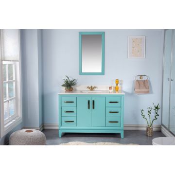 Set mobilier de baie (2 piese) Michigan 48 - Turquoise, Turcoaz, 120x86x54 cm